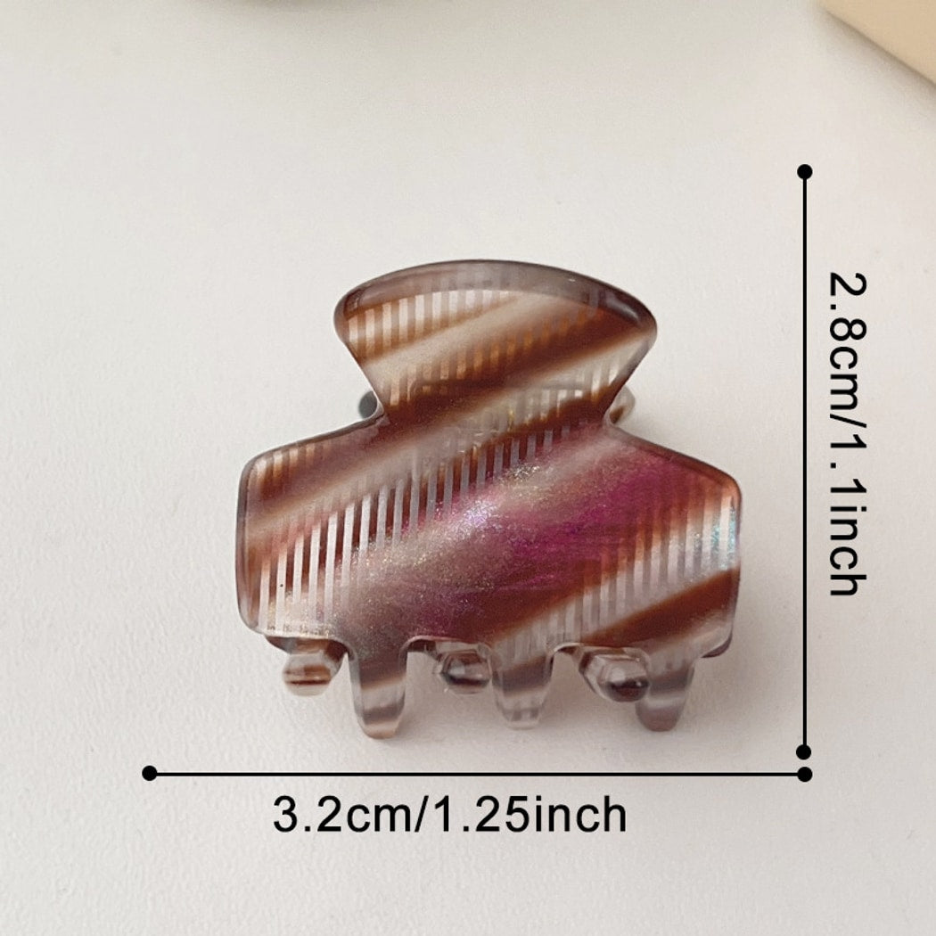 Beau - Sweet Style Striped Textured Claw Clip