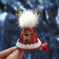 Beau - Christmas Deer Antler Glitter Bow Hair Clip