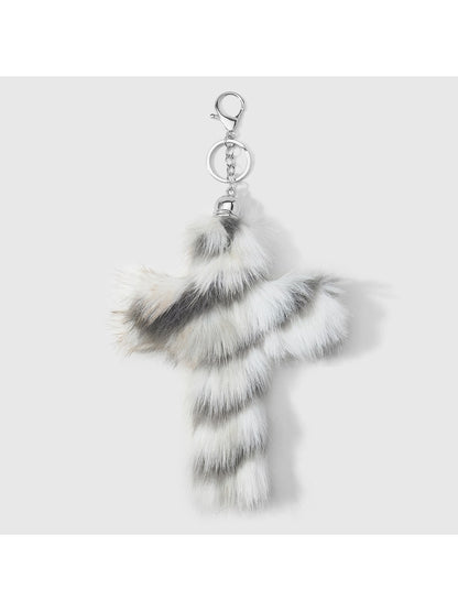 Keypus - Y2K Plush Cross Shape Bag Charm Keychain