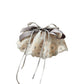 Beau - Lace Embroidered Ribbon Bow Hair Clip