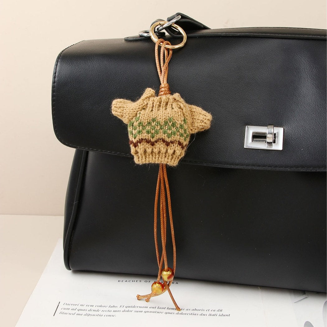 Keypus - Retro Sweater Mini Doll Alloy Keychain