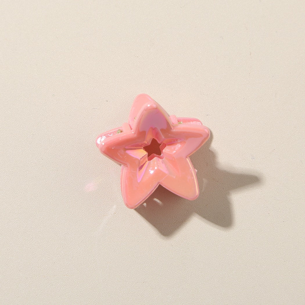 Beau - Glossy Star Shaped PS Decorative Claw Clip