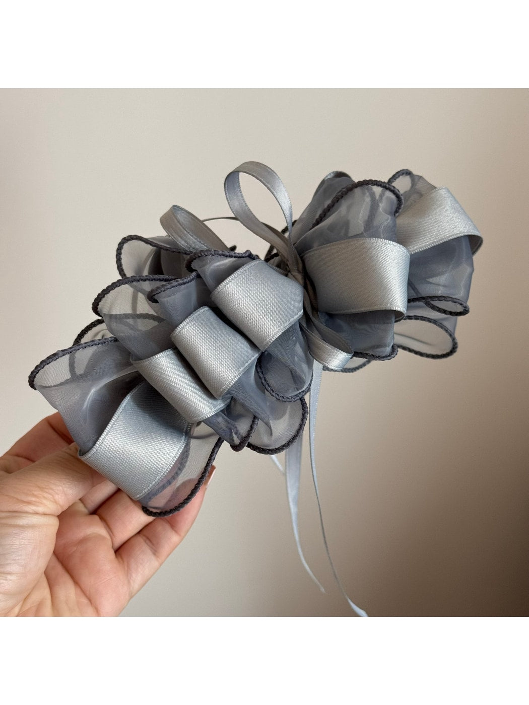 Beau - Sweet Ruffle Bow Fabric Banana Clip