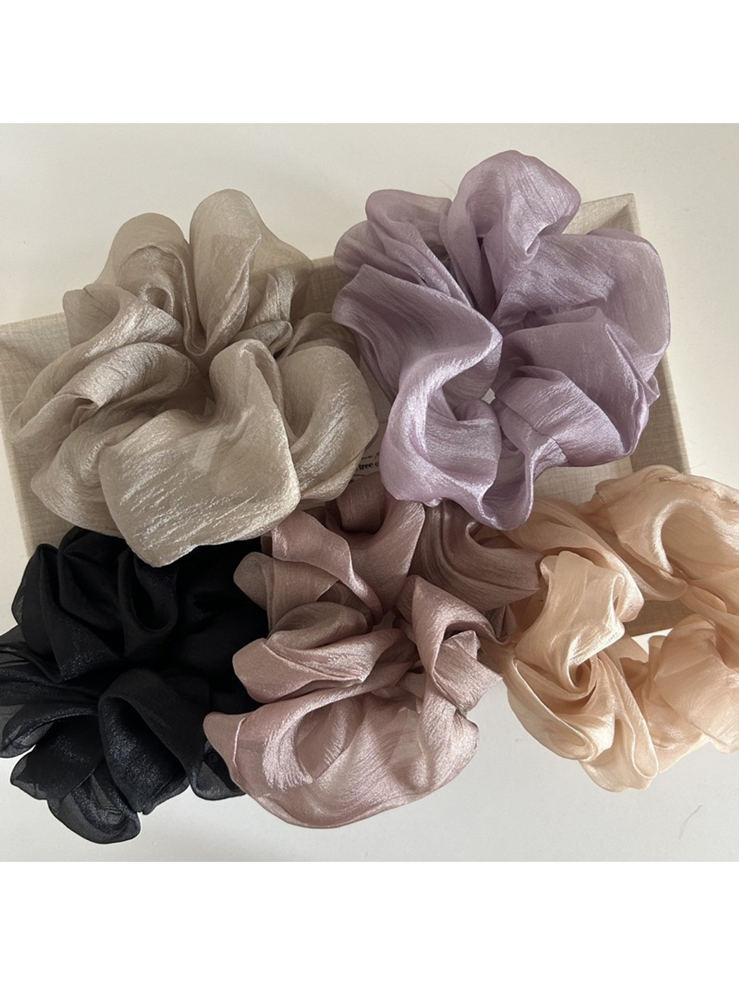 Gifty - Polyester Ruched Oversized Hair Scrunchie