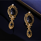 Earedge - Ornate Bow Detail Alloy Stud Earrings
