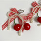 Keypus - Cherry Gingham Bow Bag Charm Keychain
