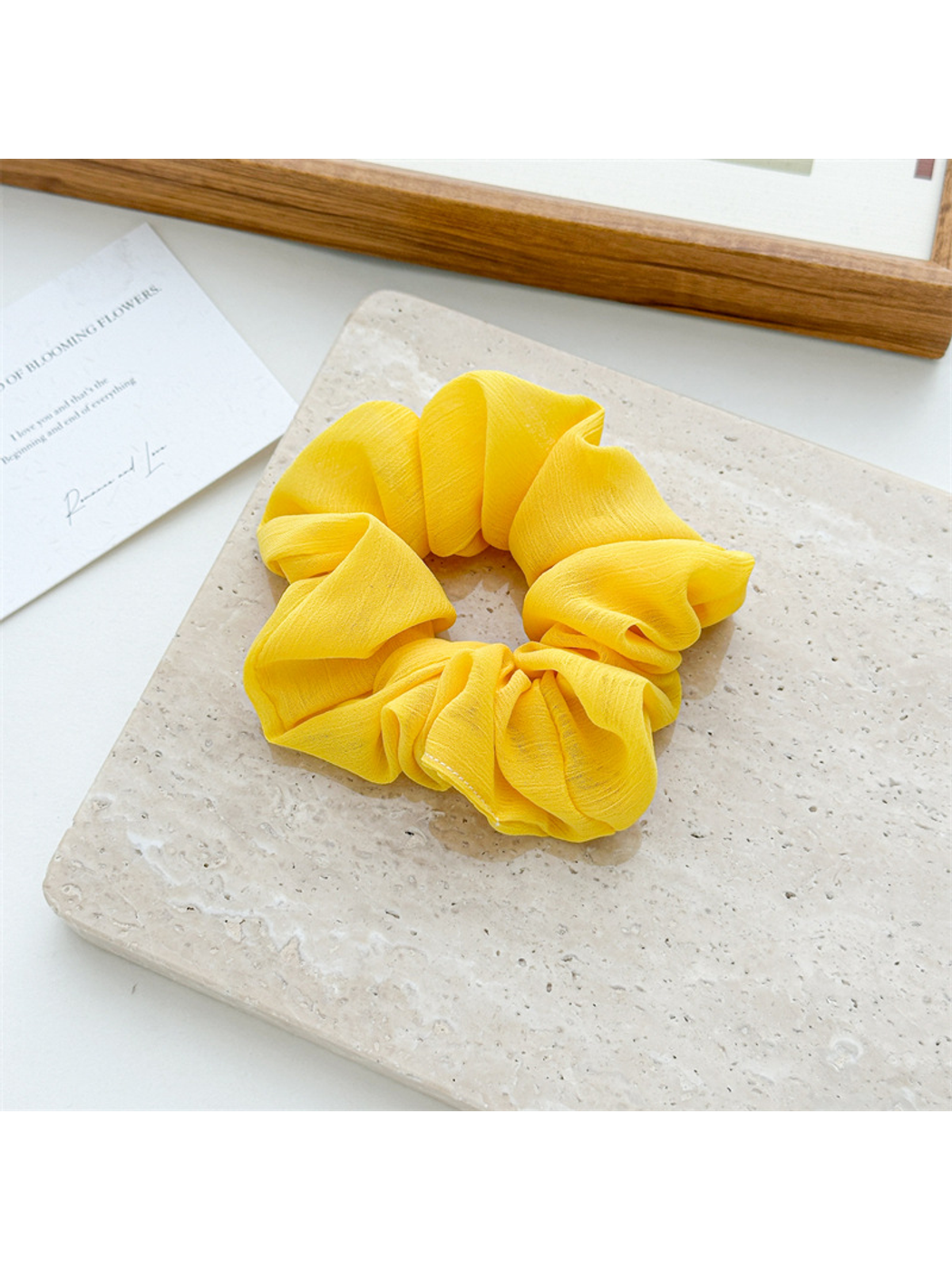 Gifty - Solid Color Chiffon Look Hair Scrunchie
