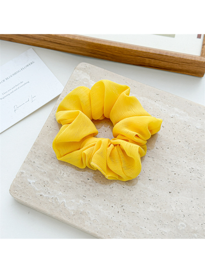 Gifty - Solid Color Chiffon Look Hair Scrunchie