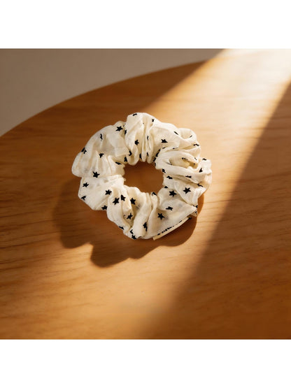 Gifty - Simple Star Design Gathered Polyester Scrunchie