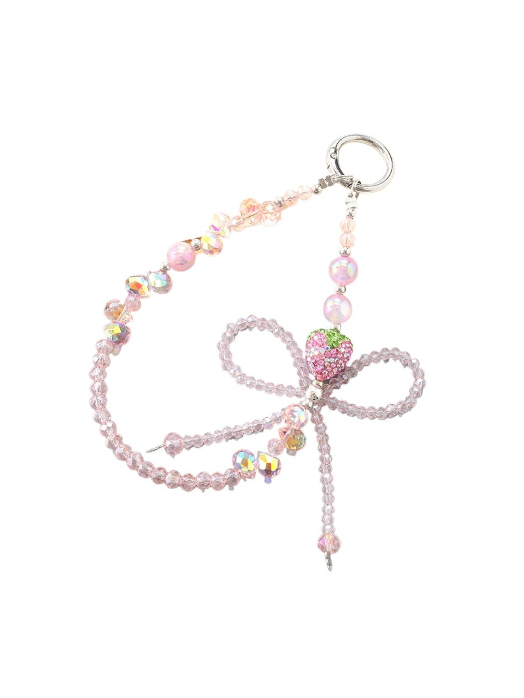 Keypus - Sparkling Strawberry Bow Keychain
