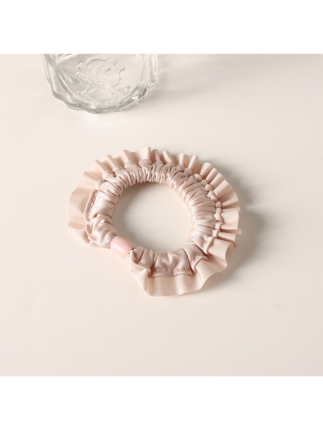 Gifty - Solid Color Satin Finish Ruffle Scrunchie