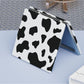 Mirroray - Black and White Cow Pattern Square Mirror