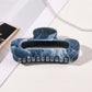 Beau - Glossy Marble Look Oval Hair Claw Clip