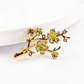Brovia - Vintage Plum Blossom Rhinestone Brooch