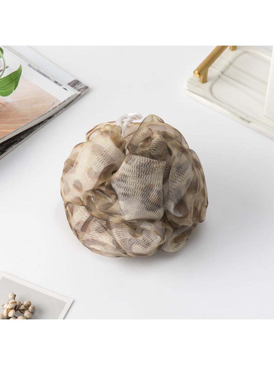 Papo - Leopard Mesh Bath Pouf