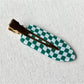 Beau - Geometric Checker Acetate Side Hair Clip