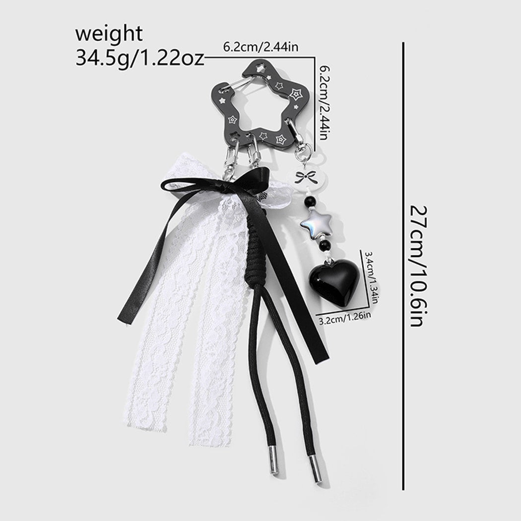 Keypus - Sweet Strawberry Bow Mirror Keychain
