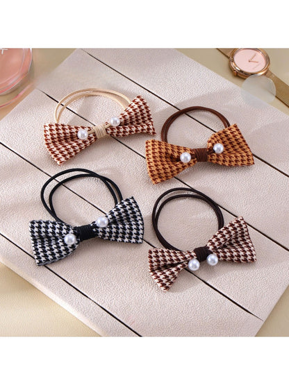 Gifty - Waffle Patterned Bow Hair Tie
