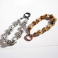 Keypus - Vintage Leopard Print Beaded Keychain