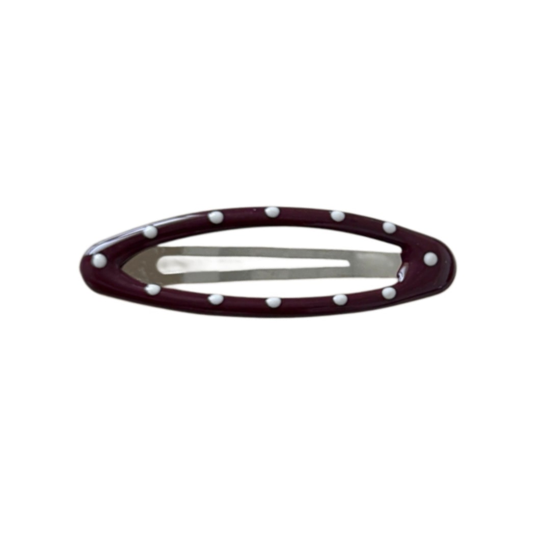Beau - Oval Polka Dot Cutout Hair Clip