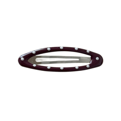 Beau - Oval Polka Dot Cutout Hair Clip