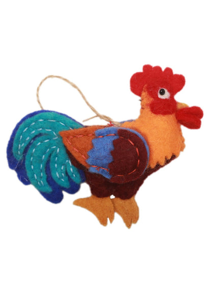 Feltery - Cute Colorful Rooster Bag Charm Keychain