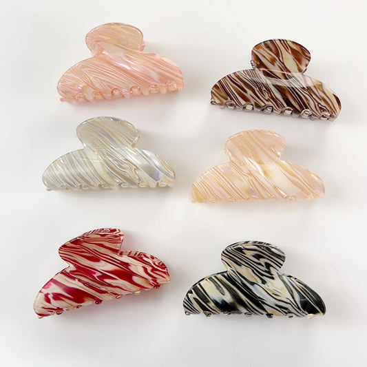Beau - Elegant Style Marble Print Claw Clip