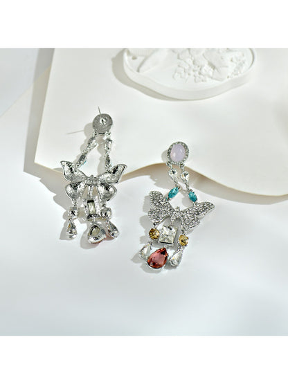 Earedge - Dainty Butterfly Shaped Tassel Earrings