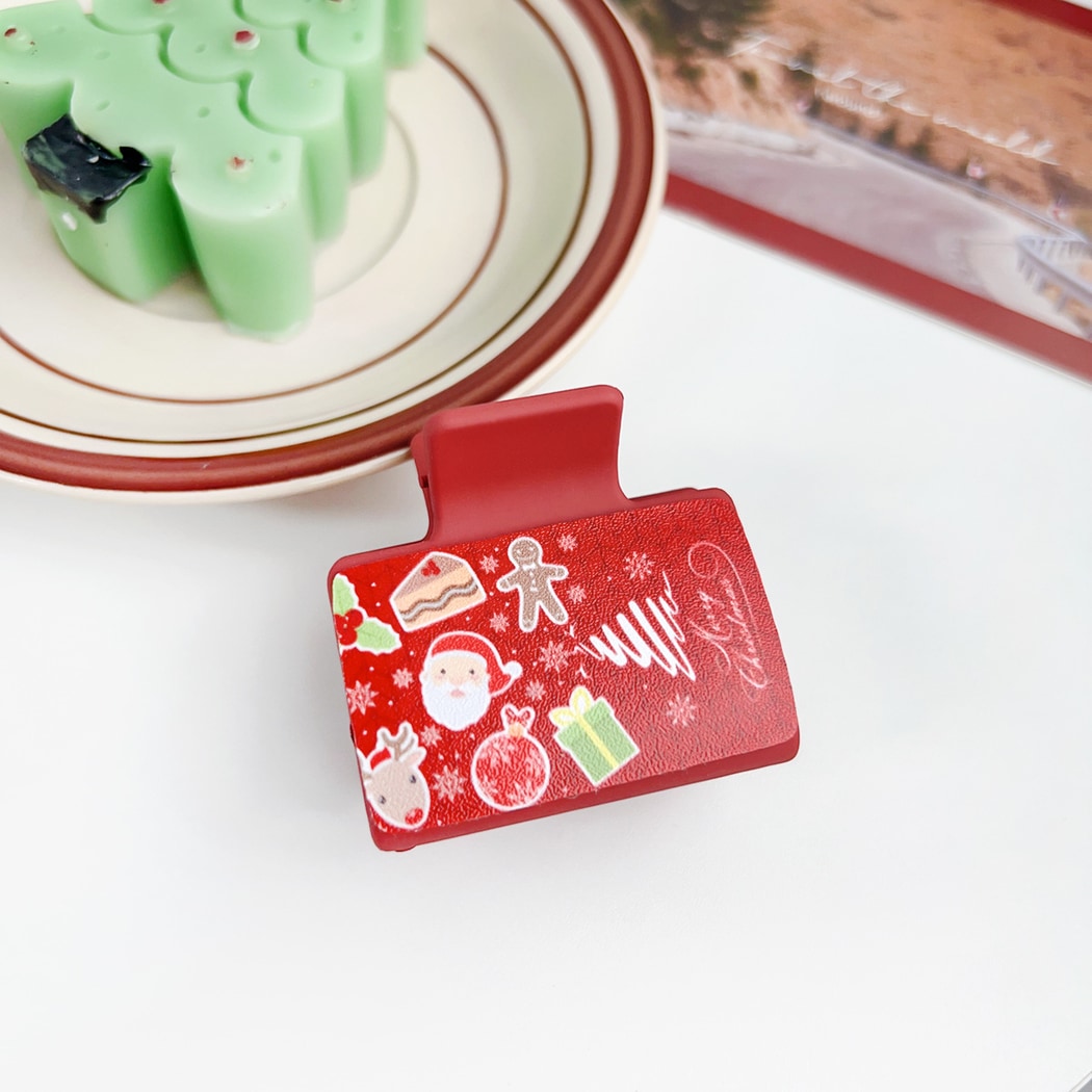 Beau - Cute Christmas Style Printed Claw Clip