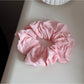 Gifty - Daisy Embroidered Scalloped Edge Scrunchie