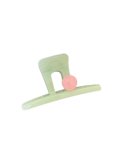 Beau - Alloy Acrylic Minimal Barrette Style Hair Clip