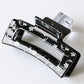 Beau - Square Hollow Floral Print Hair Claw Clip