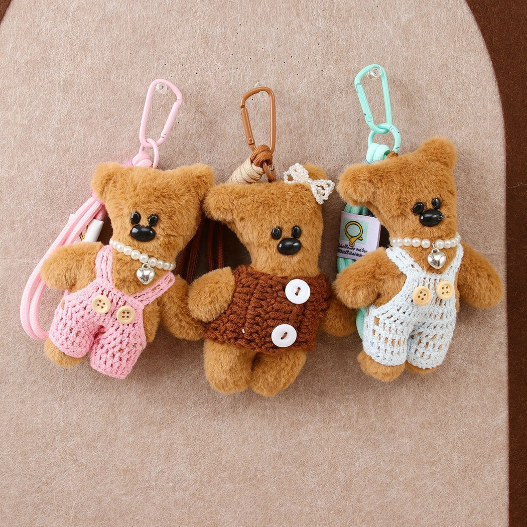 Keypus - Polyester Plush Bear Hanging Bag Charm Keychain