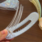 Beau - Marbled Heart Cutout Acrylic Hair Clip
