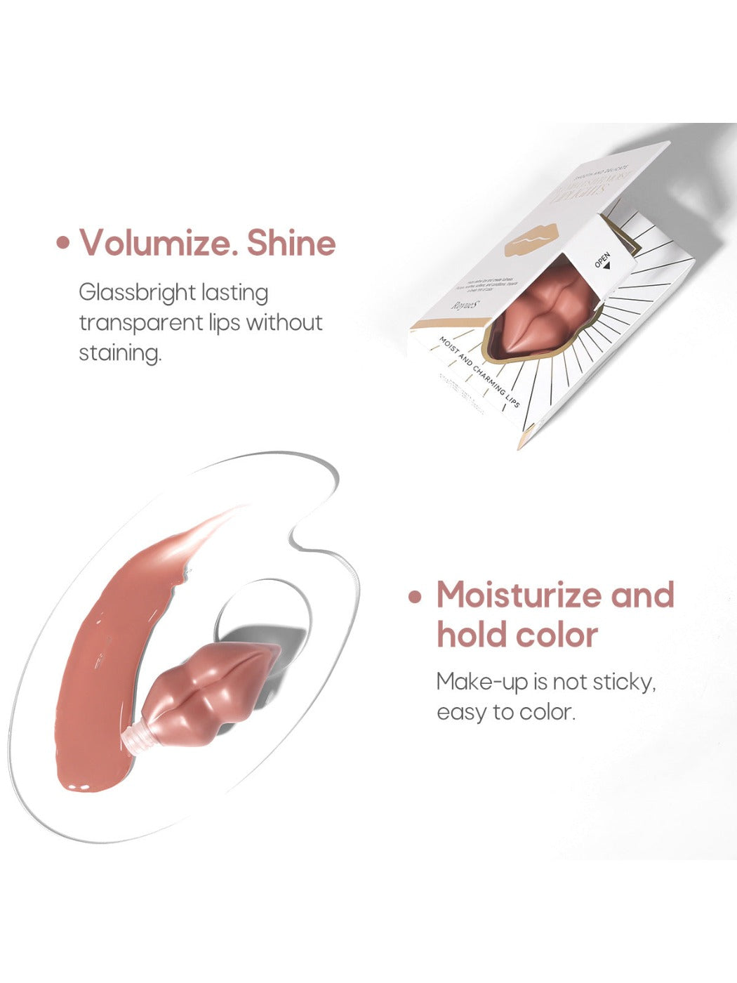 RoyueS - SMOOTH AND DELICATE PLUMB LUSTER MOIST LIPLIGHTS