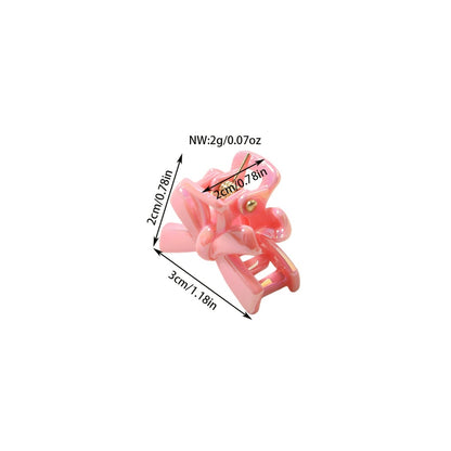 Beau - Glossy Bow Design PS Alloy Claw Hair Clip