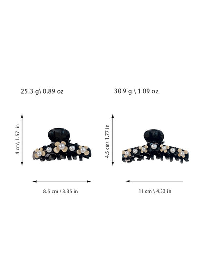 Beau - Floral Beaded Acetate Fiber Claw Clip