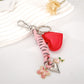 Keypus - Smiley Pendant PU Leather Heart Bag Charm Keychain
