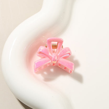 Beau - Glossy Bow Design PS Alloy Claw Hair Clip