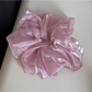 Gifty - Sheer Glossy Ruffle Polyester Scrunchie