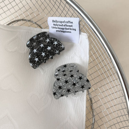 Beau - Sparkly Star Pattern Acrylic Claw Clip