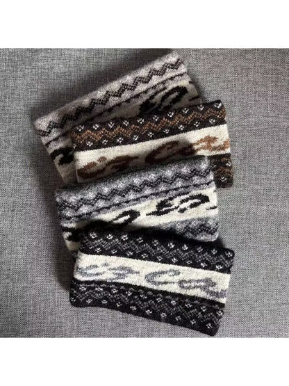 Gifty - Warm Double Layer Knit Jacquard Headband