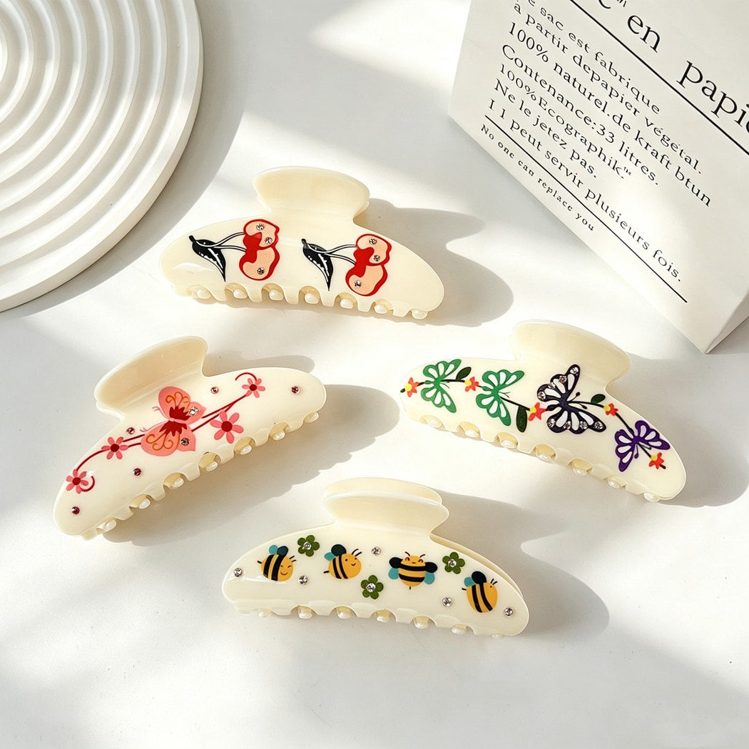 Beau - Decorative Butterfly Printed Claw Clip