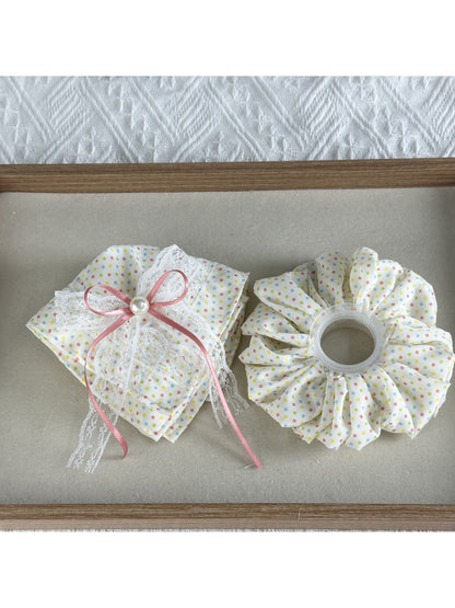 Gifty - Geometric Plaid Scarf Bow Style Scrunchie