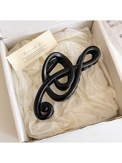 Beau - Glossy Music Note Design Claw Clip