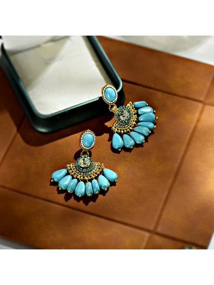 Earedge - Vintage Western Fan-Shaped Earrings
