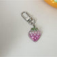 Keypus - Transparent Glitter Gradient Strawberry Keychain