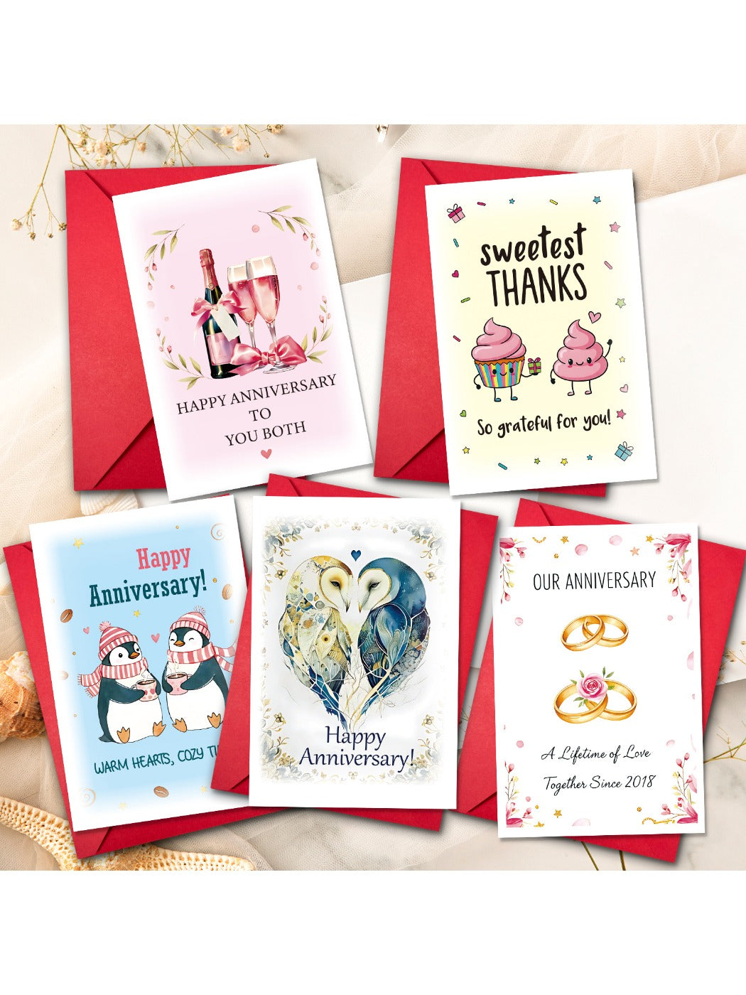 Carduria - Anniversary Thank You Greeting Card