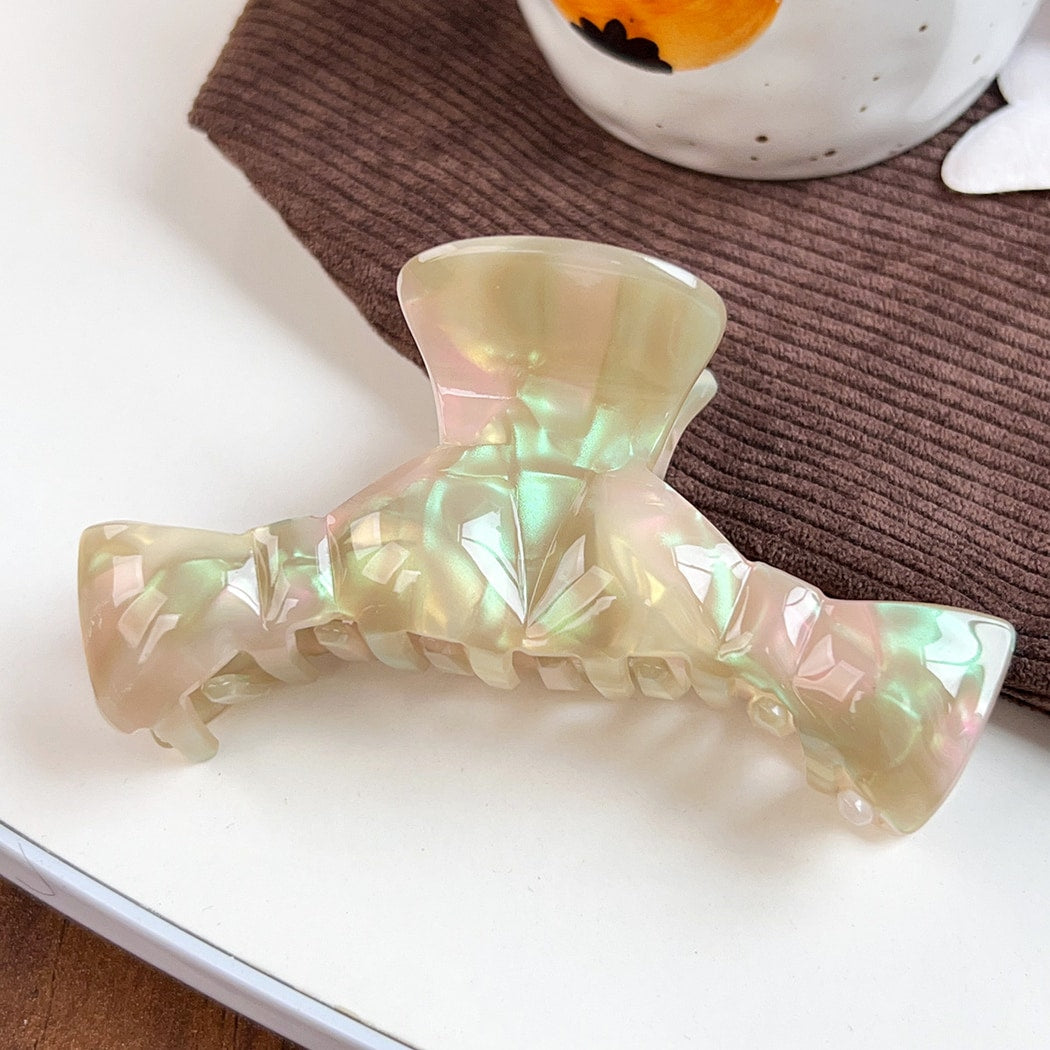 Beau - Geometric Acetate Bow Style Hair Claw Clip