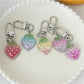 Keypus - Transparent Glitter Gradient Strawberry Keychain